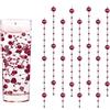 GEFIRE 18 Pezzi Perle Burgundy Color 1.2M Floating Pearls Beads Centrotavola Natalizio Perle Galleggianti per Vasi Per Vaso Riempitivo per Bottiglie D'Acqua Matrimonio Decorazione Centrotavola