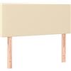 vidaXL Testiera Crema 80x5x78/88 cm in Tessuto
