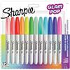 Sharpie Glam Pop Pennarelli indelebili | Punta fine per dettagli decisi | Colori assortiti | 12 pennarelli