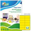 TICO Etichetta adesiva LP4C giallo opaco 70fg A4 105x48mm (12et/fg) Tico