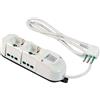 FANTON 491124 Multipresa TRIAX 2 prese frontali universali 16A + 4 prese laterali bipasso 10/16A ciabatta spina piccola 10A + interruttore automatico