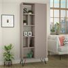 Dmora Libreria Gargoyle 79x32x190h cm Beige 4 Ripiani Un'anta, Biblioteca Installazione a Muro