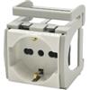 Faeg FG14242.Portafrutto adattatore per guida Omega con presa schuko 2P+T 10/16A
