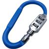 Paluplus Moschettone con Combinazione di Sicurezza a 3 Cifre, misura 6x10,5 cm, Lucchetto a codice a forma di, Adatto per Bici, Valigie, Zaini da Viaggio -001F (Blu)