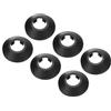 PATIKIL 6pz Coperture Copri Tubi per Tubo Acqua 20mm Rosetta Termosifoni, Copricalorifero Termosifone Plastica Accessori Termosifoni per Tubi Riscaldamento Scudo Collare Parete, Nero