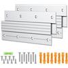 Uniclife 2 Paia Ganci a Incastro Francese da 15 cm, Portata 27 kg, Ganci per Quadri Pesanti a Incastro Francese, Hardware per Appendere Specchi in Lega di Alluminio, Supporti a Muro Montaggio Incastro