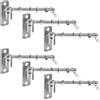 SUPAWAY 6 Cerniere per cancello M12-20cm a bullone J Cerniere pesanti cancelli giardino Cerniere bullone regolabile con 6 cerniere verticali per cancelli fattoria recinzioni legno recinzioni metallich