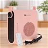 M Mimotec - Termoventilatore elettrico in ceramica Pink Hearth 2000W, silenzioso <60 dB, con telecomando, protezione contro il surriscaldamento, riscaldatore portatile per interni.