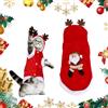 Pwsap Costume Natalizio per Animali Domestici con Cappello da Renna, Vestiti con Cappuccio da Babbo Natale, Natale Costume Cani per Gatti Medi Cani Animali Domestici, Festa Cosplay di Natale Capodanno, L