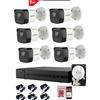 HIKVISION Kit Videosorveglianza Hikvision DVR 8 canali 6 telecamere bullet 2 megapixel hdd