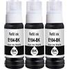 DOREE 104 Inchiostro Nero Compatibile per Epson EcoTank 104, Flacone di Inchiostro per Epson EcoTank ET-2710, ET-2711, ET-2712, ET-2714, ET-2715, ET-2720, ET-2726, ET-4700 (3-Pack, Nero×3)