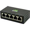 InHand Networks Switch Ethernet Gigabit 5 Porte, Unmanaged Network Switch, Case in Metallo Robusto, Senza Ventola, Plug & Play, Desktop/Montaggio a Parete, per Casa e Ufficio (Alimentatore EU)