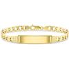 CARISSIMA Bracciale da Uomo in Oro Giallo 9ct con Catena Curb Cava da 31mm x 8.5mm e Piastrina ID, Lunghezza 21.5cm/8.5