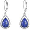 VONALA Orecchini in argento Sterling 925 con lapislazzuli e lapislazzuli a monachella, orecchini pendenti a goccia, gioielli regalo per donne, argento Sterling, lapislazzuli, Argento sterling,