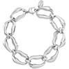 Breil, Collezione Alchemy, Collana Donna Alchemy, con catena in Acciaio Lucido ed Elementi Ovali, Pratica Chiusura a Moschettone, Misura 22 cm