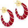 Tuscany Silver Orecchini a cuore placcati rodio con cubic zirconia da 20mm x 19,5mm, per donna