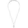 Breil, Collezione Tag and Cross, Collana Uomo in Acciaio con Pendente a Forma di Croce in Acciaio e Cubic Zirconia, Chiusura a Moschettone, Lunghezza Regolabile, Idea Regalo Uomo