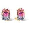 Santuzza - Orecchini pendenti in argento Sterling 925 con gemme per donne, Argento sterling Smalto