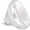 Tuscany Silver Anello ovale con madreperla bianca in argento sterling 925 - Misura P