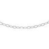 CARISSIMA Collana con Catena Trace Saldato da 0,6 mm in Oro Bianco 9 ct, Lunghezza 41 cm/16 Pollici
