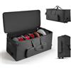 VEVOR Borsa per Batteria Elettronica in 600D, Borsa Imbottita con Ruote, Grande 91,4 x 42,1 x 41,9 cm di Interno, Custodia da Viaggio Leggera con Divisori Rimovibili, Tasche Multiple, Nero