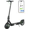 isinwheel S9Pro - Monopattino elettrico per adulti, autonomia 30 km, scooter elettrico 350 W, velocità 6/15/25 km/h, doppio freno, pneumatici da 8,5 pollici infrangibili, sospensione integrata