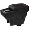 YJYWZH Compatible with Seat Ibiza 6j Braccioli Ibiza 4 IV 2008-2016 Braccioli Auto Bracciolo Console Centrale Scatola Portaoggetti Cuoio Nero Supporto del Braccio con portabevande