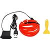 Baceyong Barra luminosa a filo elettroluminescente, per interni auto, striscia LED EL con strumento di leva, blu/verde/blu ghiaccio/arancione/rosa/viola/rosso/bianco/giallo