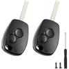 Eiaigky Set di 2 Guscio Chiave per Dacia Duster, Coperture per Chiavi Auto Compatibili con Dacia Duster, Dokker, Logan, Lodgy, Sandero, Stepway: Cover Cle per Dacia Duster, 2 Tasti con Lama e Vite