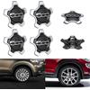 Otufan Coprimozzo Fiat 500X, Ricambio Originale con Adattamento Perfetto e Bloccaggio Sicuro per 735626312 735626311 Copri mozzo Fiat 500X Copri mozzo 500X (4 bordo argento scritte argento)