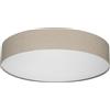 REV Lampada da soffitto - Lampada da soffitto per soggiorno, camera da letto e cucina, rotonda, 60 cm, con paralume in tessuto in stile vintage, color tortora