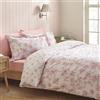Catherine Lansfield Mirabelle - Set copripiumino reversibile con federe, motivo floreale, colore: rosa
