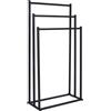 Relaxdays Portasciugamani, H x L x P: 86 x 44 x 21 cm, Metallo, 3 stanghe, Bagno, Porta