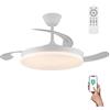 Wonderlamp Covery Evo - Ventola pieghevole a LED, 72 W, con memoria di accensione, app, telecomando CCT 3000-4000-6000K, intensità dimmerabile, silenzioso, effetto stelle