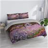 Italian Bed Linen Parure Copripiumino Matrimoniale "Sogni d'Autore" 100% cotone, Made in Italy, 250×200 cm con Doppia Patella 50 cm + 2 Federe 50×80 cm con Patella Interna, Stampa Digitale - SD55