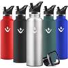 Mnsruu Borraccia Termica Pinguino 567 Ml Per Bambini E Bambine – Acciaio Inox 18/8 Con Isolamento Sottovuoto E Cannuccia