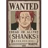 GB Eye Poster One Piece Wanted Shanks - Prodotto Ufficiale - Formato 52 x 38 cm - Carta Laminata di Alta Qualità - Poster Prime Pirata - Rotolato