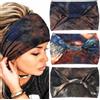Zoestar Fasce larghe boho, sciarpe per testa di yoga, tinte con turbante annodate, fasce per capelli alla moda, eleganti, elastiche, accessori per capelli per donne e ragazze, confezione da 3
