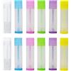 Amasawa 48 Pezzi Contenitore Vuoto Lip Balm Trasparente Tubi con Torsione Fondo e Tappo Superiore, Tubo Vuoto per Contenitore Balsamo per Le Labbra (5 ml,6 Colori)