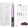 Carehabi Fresa per Unghie Professionale Portatile: Lima Elettrica Senza Fili 20000 Giri/Min per Gel & Acrilico - Kit Manicure Pedicure Ricaricabile con 12 Punte per Cuticole e Calli