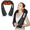 Flintronic Massaggiatore Cervicale, Massaggiatore per Collo e Spalle con Riscaldamento, 3D Deep Tissue Massaggiatore Shiatsu Elettrico, Regalo per Uomini, Donne, Mamma, Papà