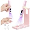 flintronic Mini Lampada UV LED Unghie, 3W Lampada UV Unghie Piccola Senza Fili, con Supporto, 2 Timer 30/60S, Ricaricabile USB Sciugatura Rapida