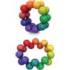 Santiaoniu Gioco di puzzle, palla sensoriale, composta da 20 palline color arcobaleno, per allenamento pratico e pensiero aperto, adatto per alleviare lo stress