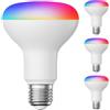 ledscom.de 4 pezzi E27 lampadine LED RGB, R80, bianco caldo - bianco freddo (2700-6300 K), 9,9 W, 950lm, Smart Home, WLAN, Alexa, opaco