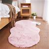 Ghouse Faux Tappetto di Pelle di Pecora Tappeto a Pelo Corto Lavabile Fluffy Uni Effetto Pelliccia Antiscivolo Facile da Pulire, Dimensione: Pelliccia Sintetica 60 x 120 cm, Colore: Rosa