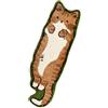 OADAA Tappeto tufted con gatto, 40 x 120 cm, tappeto a forma di gatto, tappeti di forma irregolare, lavabile, assorbente, antiscivolo, divertente tappetino a forma di animale, morbido tappeto da