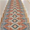 Homcomodar 15PCS Tappeti per Scale 76x20cm Vintage Tappetini per Scale in Legno Passi Tappeti Antiscivolo per Pavimento Protezione Decorativa Tappeto per Scale Interne Grigio