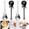 Bogoro 4 Pezzi Cucchiaini da caffè per Chitarra, Manico Lungo Cucchiaio dell'Acciaio Inossidabile, Cucchiaio da Demitasse Musicale Utensile da Cucina Carino per tè Dessert Drink di Stoviglie per Milkshake