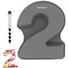 Nenkarn Stampo per torta a forma di numero 2, in silicone, con penna decorativa, 25,4 cm, per cottura al forno, compleanno e anniversario, senza BPA, antiaderente
