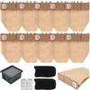 SIUHEN 10 Sacchetti Compatibili con Folletto VK130 VK131 VK131SC FP130 Aspirapolvere Sacchi Sacchetto Carta Resistente Kobold Vorwerk Ricambi Set con 1 Filtro Hepa, 2 Filtri a Carboni Attivi, 6 Profumatori